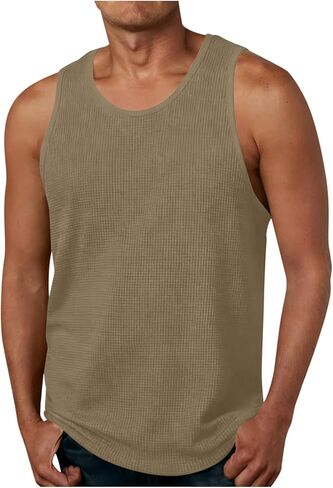 Tank Tops Men Muscle Workout Tank Top - Loose Fit Sleeveless Gym Shirt Breathable Quick Dry Athletic Training Wear in Saudi Arabia