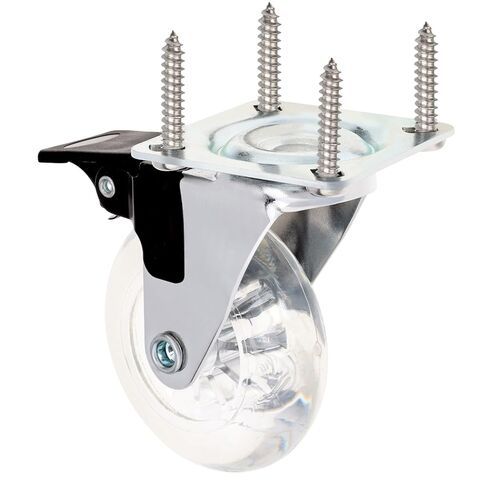 2 Inch Caster Wheels Set of 8,Crystal Swivel Casters with Brake for Carts/Cabinet/Dressers/Bench,with 360 Degree Top Plate,No Noise Locking Castors (2 Inch - Brake, 8) in Saudi Arabia