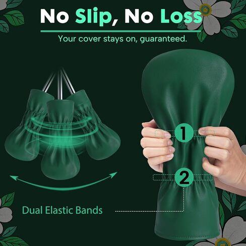 Club Covers Green Driver Headcover, 3 5 Fairway Wood Cover, Hybrid Headcovers, Beautiful Golf Accessories Club Protection for Women Men Golfer in Saudi Arabia