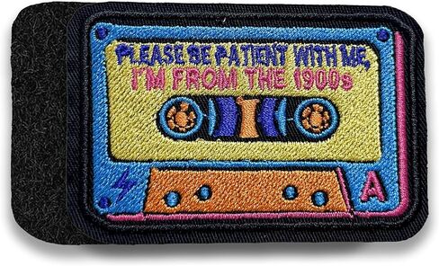 Please Be Patient with Me I'm from The 1990s Patch 3 Inches Funny Mental Health, Classic, Anxious Iron On/Sew On Embroidery Fabric Applique Patches for Trucker Hats Clothes Backpack DIY Accessories in Saudi Arabia