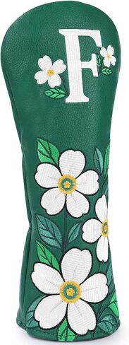 Club Covers Green Driver Headcover, 3 5 Fairway Wood Cover, Hybrid Headcovers, Beautiful Golf Accessories Club Protection for Women Men Golfer in Saudi Arabia