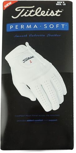 Titleist Perma-Soft Men's Cadet LH Pearl Gloves, Medium - Large, White, Left Hand in Saudi Arabia