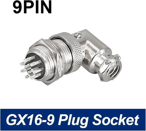 GX16W connector diameter 16mm push-pull elbow connector 2pin3pin4pin5pin6pin7pin8pin9pin10pin 7A125v GX16 male and female plug(9 pin) in Saudi Arabia