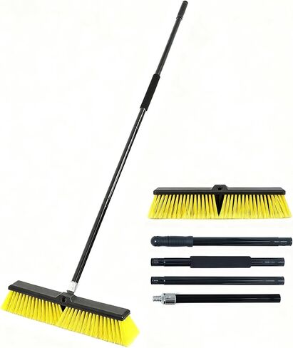 18 Inches Push Broom Outdoor- Heavy Duty Broom with 63" Long Handle,for Cleaning Outdoor or Indoor Tile, Garage, Floor, Deck in Saudi Arabia