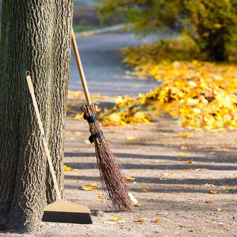 ULTECHNOVO Horsehair Broom for Hardwood Floors, Soft Bristle Indoor Sweeping Brush with Pine Wood Head, Anti-Static Dust Remover for Home Kitchen, 37 Inch Wood Long Handl in Saudi Arabia