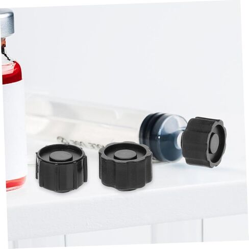 ULTECHNOVO 25pcs Tip Caps for Syringe Black Dispensing Needle Protective Caps for Industrial and Laboratory Use Reliable Sealing for Syringe Supplies in Saudi Arabia
