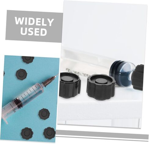 ULTECHNOVO 25pcs Tip Caps for Syringe Black Dispensing Needle Protective Caps for Industrial and Laboratory Use Reliable Sealing for Syringe Supplies in Saudi Arabia