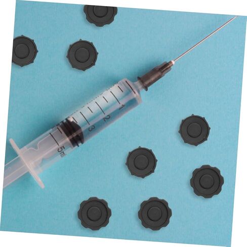 ULTECHNOVO 25pcs Tip Caps for Syringe Black Dispensing Needle Protective Caps for Industrial and Laboratory Use Reliable Sealing for Syringe Supplies in Saudi Arabia