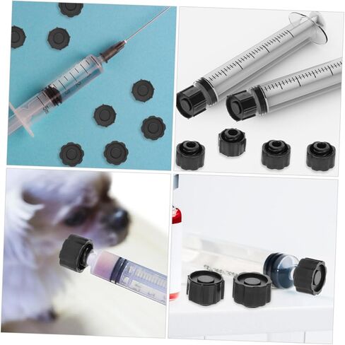 ULTECHNOVO 25pcs Tip Caps for Syringe Black Dispensing Needle Protective Caps for Industrial and Laboratory Use Reliable Sealing for Syringe Supplies in Saudi Arabia