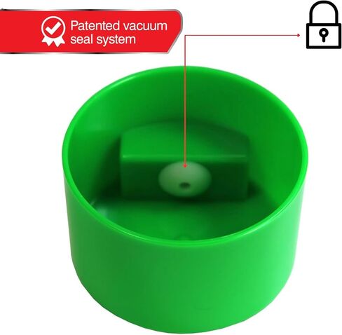 Minivac - 10g to 30 grams Airtight Multi-Use Vacuum Seal Portable Storage Container for Dry Goods, Food, and Herbs - Green Cap & Black Body in Saudi Arabia