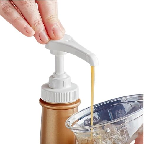 5 قطع من مضخات شراب القهوة البيضاء من جينجومي، مضخة شراب لزجاجة مونين الزجاجية سعة 750 مل، مضخة شراب القهوة البيضاء مع غطاء طرفي متضمن in Kuwait