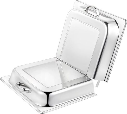 Blulu 4 Pack Hinged Dome Cover with Handle, 21. 65 x 13 x 2. 56 Inch, Steam Table Pan Hotel Pan Cover Stainless Steel Hinged Dome in Saudi Arabia