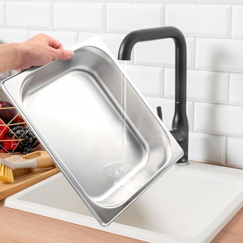 6 Pack 1/2 Size Steam Table Pan, Half Size Stainless Steel Hotel Pans, 2.5 Inch Deep Steam Pans for Weddings, Parties, Restaurants, Cafeterias and Hotels in Saudi Arabia