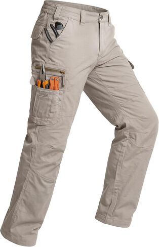 Arunlluta Work-Pants-Men-Ripstop-Tactical-Cargo-Pants-Water Resistant-Mens-Hiking-Pants-9 Pockets-for Outdoor Worker in Kuwait