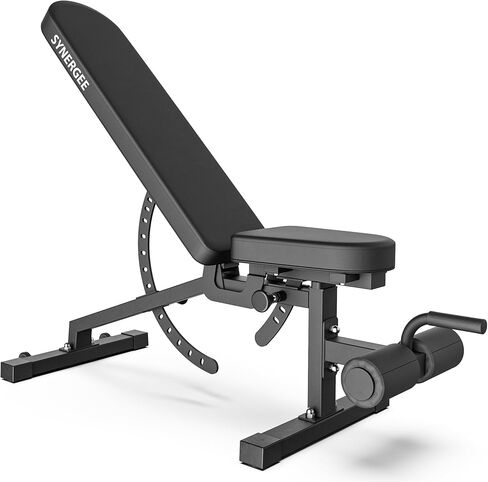 Synergee Adjustable Incline Decline Workout Bench. Weight Bench for Dumbbell & Barbell Press Exercises & Workouts. Great for Commercial, Garage and Home Gym. in Saudi Arabia