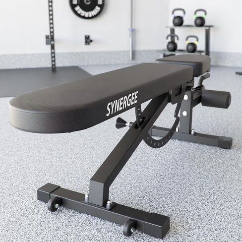 Synergee Adjustable Incline Decline Workout Bench. Weight Bench for Dumbbell & Barbell Press Exercises & Workouts. Great for Commercial, Garage and Home Gym. in Saudi Arabia