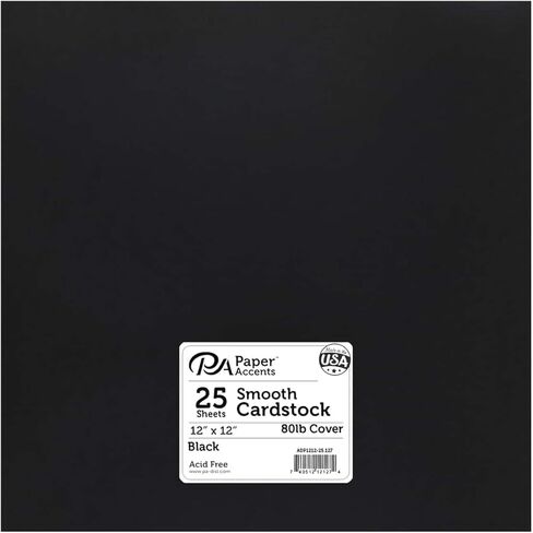 PA Paper Accents Smooth Cardstock 12" x 12" Cream, 80lb Colored cardstock Paper for Card Making, Scrapbooking, Printing, Quilling and Crafts, 25 Piece Pack in Saudi Arabia