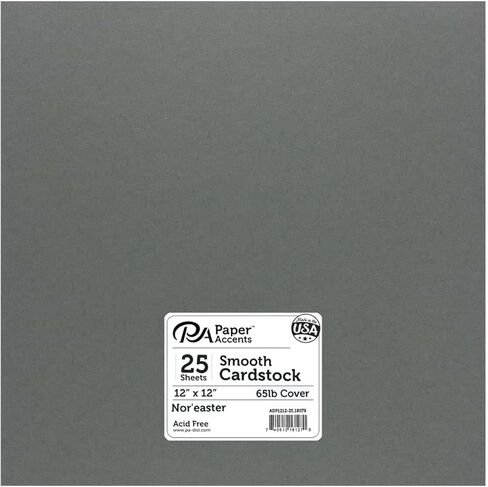 PA Paper Accents Smooth Cardstock 12" x 12" Cream, 80lb Colored cardstock Paper for Card Making, Scrapbooking, Printing, Quilling and Crafts, 25 Piece Pack in Saudi Arabia