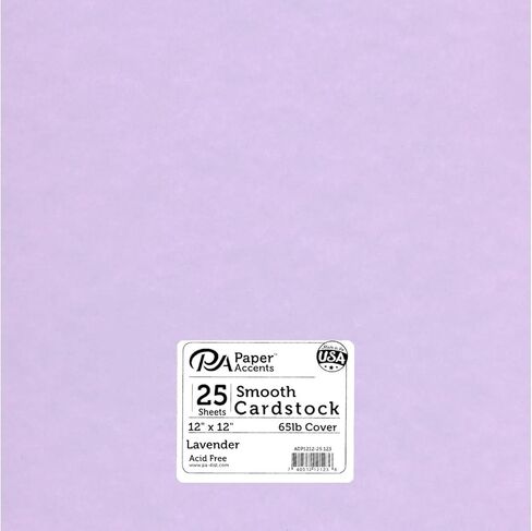 PA Paper Accents Smooth Cardstock 12" x 12" Cream, 80lb Colored cardstock Paper for Card Making, Scrapbooking, Printing, Quilling and Crafts, 25 Piece Pack in Saudi Arabia