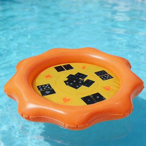 طاولة ألعاب حمام السباحة العائمة مع بطاقات لعب مقاومة للماء، طاولة ألعاب قابلة للنفخ على حمام السباحة مقاس 40 بوصة للبالغين، صينية تقديم مشروبات مثلجة وبار للنزهات الخارجية والشاطئ وحفلات أعياد الميلاد in Kuwait