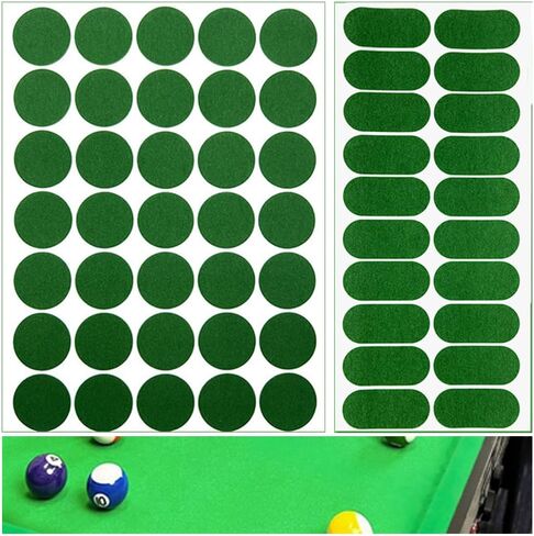 55 Pack Billiards Tables Repair Patches Self-Adhesive Felt Repair Tape Pool Tables Repair Patch Kit for Pool Table Billiard Table Felt Green Billiard Cloth Home Club Emergency Maintenance in Saudi Arabia