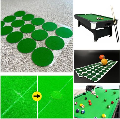 55 Pack Billiards Tables Repair Patches Self-Adhesive Felt Repair Tape Pool Tables Repair Patch Kit for Pool Table Billiard Table Felt Green Billiard Cloth Home Club Emergency Maintenance in Saudi Arabia