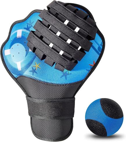 Strdfeve Water Ball and Gloves Set,Water Bouncing Balls Catch Mitt,Pool Baseball Catching Mitt for Beach Games,Play Catch Skip Ball and Glove in Saudi Arabia