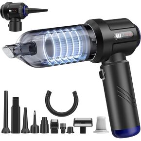 Car Vacuum Portable Cordless High Power Small Handheld Vacuum Cleaner 4-in-1 Compressed Air Duster & Air Blower & Pump Hand Held Mini Vacuum for Christmas Cars,Office,Home Cleaning in Saudi Arabia