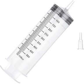 250mL Large Syringes with Tip Adapter, Plastic Syringe for Liquid, Individual Sterile Sealed for Scientific Dispensing, Paint, Watering in Kuwait