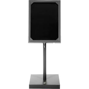 Vaste Large Steel Menu Displays Adjustable Floor Standing Holder Advertising Display with Cover Heavy-duty Base LED Lights Locks for Shopping malls restaurants conferences exhibitions（Black） in Kuwait