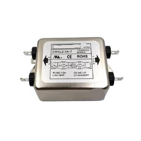 CW4L2-3A/6A/10A/20A-T واجهة التوصيل أحادية الطور 220 فولت مرشح طاقة مؤازر مزدوج المرحلة AC(CW4L2-6A-T) in Kuwait