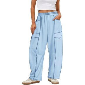 Magritta Womens Baggy Barrel Casual Pants Wide Leg Lounge Fashion Palazzo Pants with Pockets in Kuwait