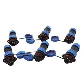 LP20 Ip68 Straight Waterproof Connector Flange Industrial Socket No Welding Required Type Standard Size Cable(LP20-7F) in Saudi Arabia