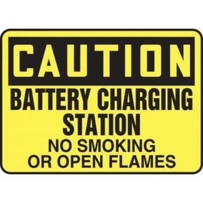 OSHA CAUTION SAFETY SIGN BATTERY, Mfr: MELC636XL-A in Kuwait