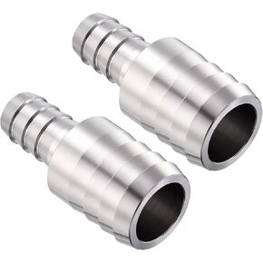 Pack of 2, 304 Stainless Steel Hose Barbs Fittings 1 1/2" Hose Barbs to 3/4" Fittings, Stainless Steel Hex Bars for Home Machines, Massage Bathtubs, and Irrigation Systems in Kuwait