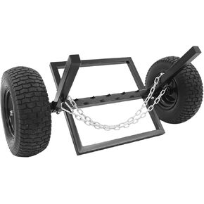 ATV Log Holder, 1500 lbs Capacity Heavy Duty Log Cart Holder Set, 24in. Dia. Capacity Steel Forestry Arch Dolly with 16" Pneumatic Tires & Chain for Farm, Commercial Lumber Transport (Gray) in Saudi Arabia