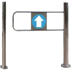 Stainless Steel Swing Gate - 1-Way Safety Entrance for Supermarkets, Porches, Factories & Parks - Durable 100x97cm Design for Secure Access & Aisle Control in Saudi Arabia