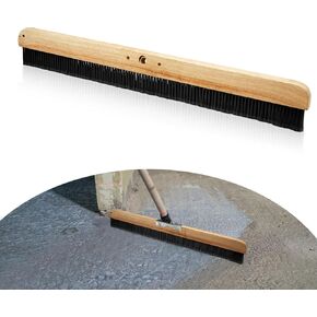 2 Pack 36 Inch Concrete Broom Finishing Tools Without Handle Wood Backed Brush Push Brooms with Mounting Threads for Concrete Finishes Hard Floors Yards in Kuwait