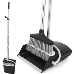 Broom and Dustpan Set Lightweight Lobby Broom and Dust Pan Combo with Long Handle Outdoor Indoor for Home Kitchen Room Office in Saudi Arabia