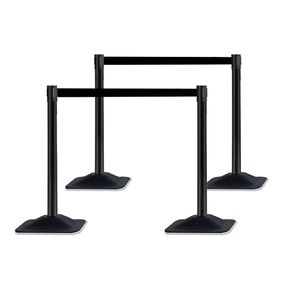 مجموعة دعامات التحكم في الحشود بطول 10 أقدام، (أسود، قاعدة شديدة التحمل | مجموعة ثابتة من 6 قطع) in Kuwait