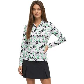 Stella Parker Women's Athletic Long Sleeve Quarter Zip Tennis Shirt in Kuwait