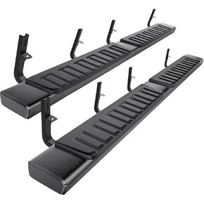 6" Running Boards Compatible with Crew Cab 2015-2025 Chevy Colorado/GMC Canyon (4 Full Size Doors) Aluminum Engine Black Powdered Nerf Bars Side Step Rails (8 Brackets) in Kuwait