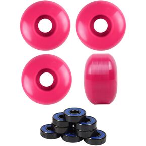 TGM Skateboards Skateboard Wheels with ABEC 7 Bearings and Spacers (Pink, 54mm) in Kuwait