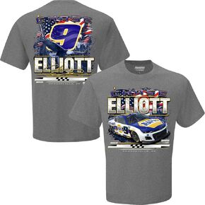 Checkered Flag Sports Chase Elliott 2026 NAPA Patriotic Eagle Car 2-Spot T-Shirt Gray in Saudi Arabia