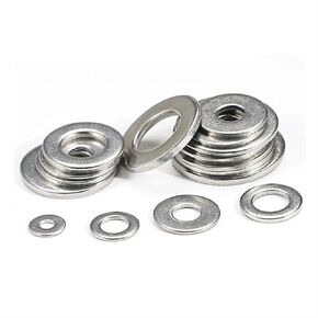 Washers,Flat Washer, Washers 2/5/10/50/100pcs Large Flat Gasket Sliver Washer Stainless Steel Big Metal Rings Plain M1.6 M2 .5 M3 M4 M5 M6 M8 M22 Fastener(M6x12x1 x20pcs) in Kuwait
