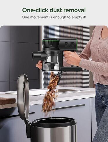 مكنسة كهربائية لاسلكية من فيكسيلار، بقدرة 550 وات/45 كيلو باسكال/60 دقيقة، مكنسة كهربائية لاسلكية مع شاشة قائمة بذاتها تعمل باللمس، مكنسة كهربائية 6 في 1 خفيفة الوزن وقابلة لإعادة الشحن لسجاد شعر الحيوانات الأليفة من الخشب الصلب (أخضر) in Kuwait