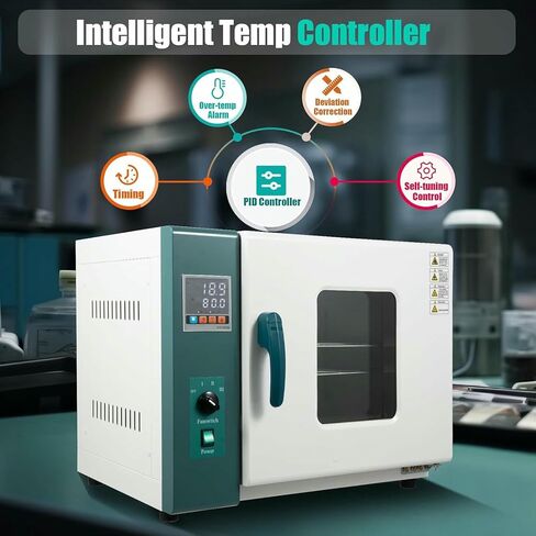 فرن مختبر 1000 وات، فرن تجفيف كهربائي أفقي سعة 45 لتر/12 جالون، أفران تجفيف بالحمل الحراري للمختبر مع وحدة تحكم في درجة الحرارة in Kuwait