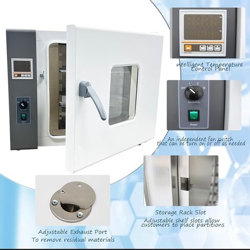 فرن تجفيف المعمل 220 فولت، فرن حراري رقمي صناعي 101-3AB، خزانة تجفيف ذكية لدرجة الحرارة، 3 كيلو وات، RT+50-572 درجة فهرنهايت in Kuwait