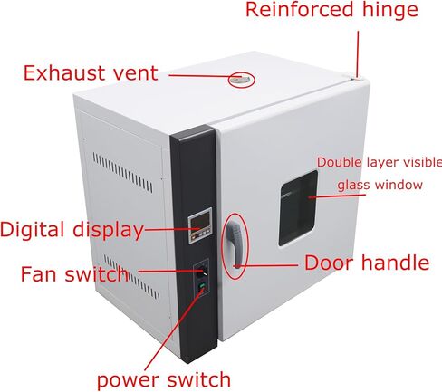 فرن تجفيف المعمل 220 فولت، فرن حراري رقمي صناعي 101-3AB، خزانة تجفيف ذكية لدرجة الحرارة، 3 كيلو وات، RT+50-572 درجة فهرنهايت in Kuwait