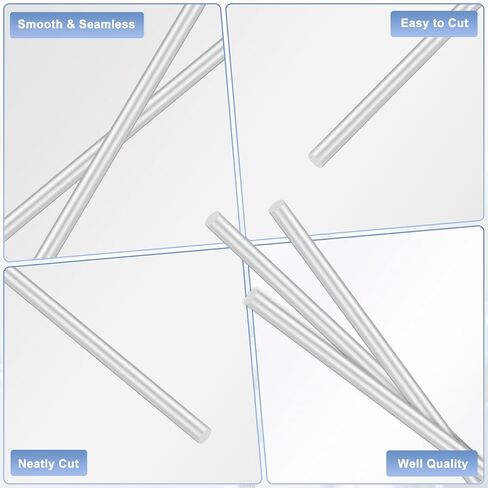 M METERXITY 16-Pack Round Aluminum Rod, 5mm (3/16") Dia 250mm (10") Length 6061 Aluminum Round Rod Solid Lathe Bar Stock Metal Sticks for DIY Crafts Making/Industrial/Construction/Model in Saudi Arabia